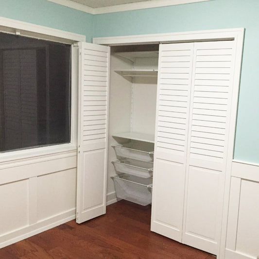 Customer Share - Plantation White Louver Panel Bi-Fold Doors
