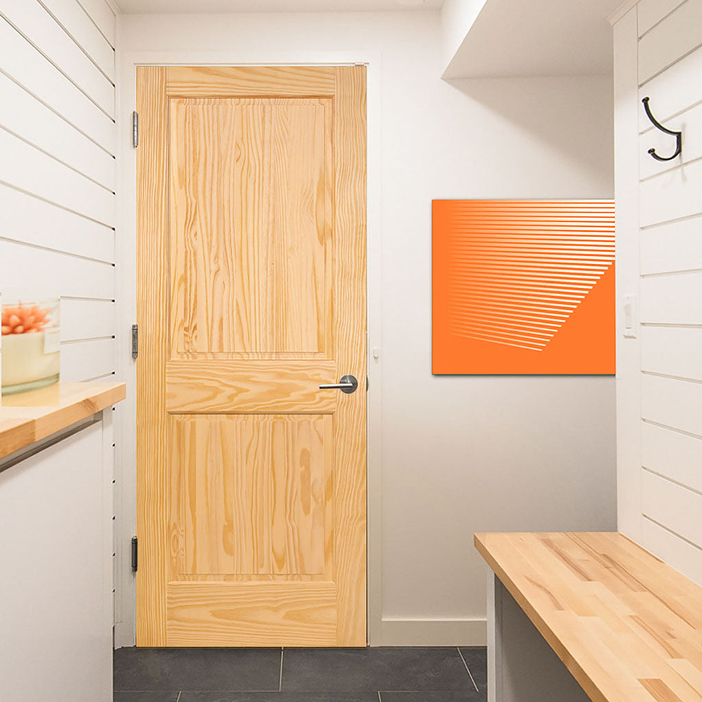 2-Panel Colonial Solid Pine Unfinished Interior Door Slab Lifestyle Picture