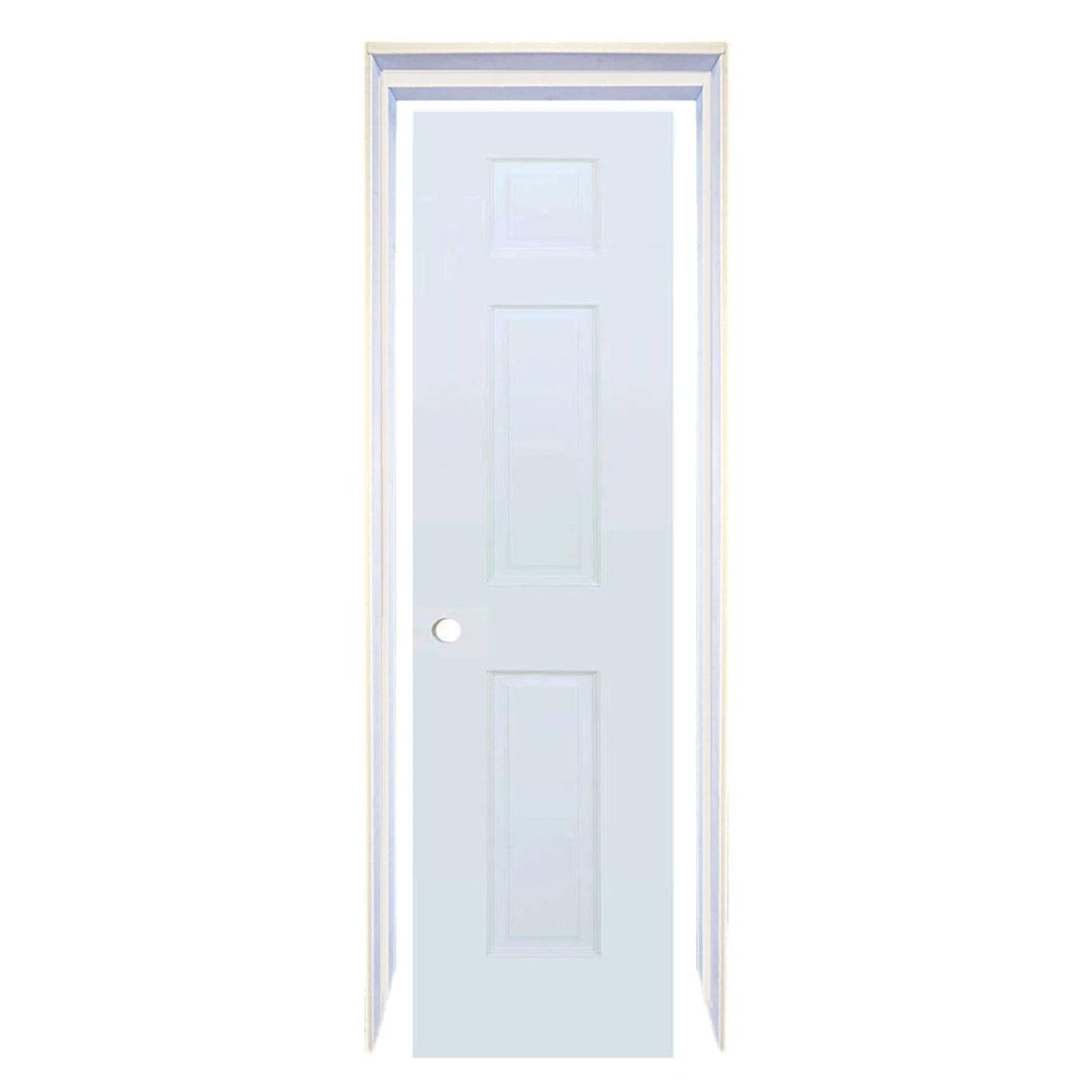 6-Panel Colonial White Interior Door Slab with Bore Hole