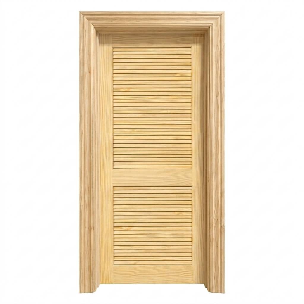 Traditional Louver Louver Solid Pine Unfinished Interior Door Slab