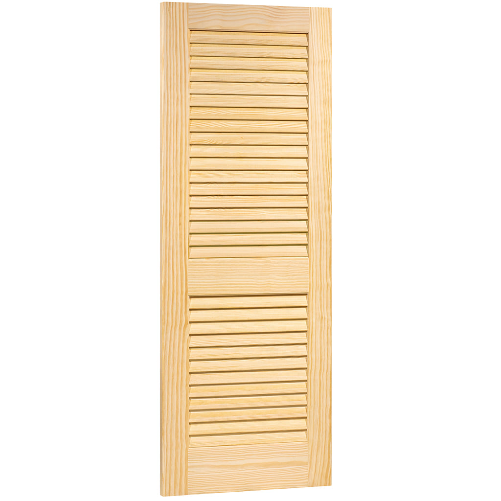 Plantation Louver Louver Solid Pine Unfinished Interior Door Slab