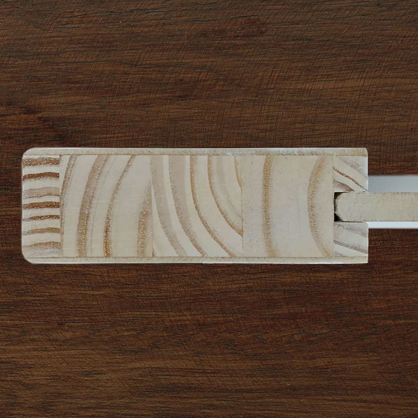 Slab 2-Panel Shaker White with Bore Hole Interior Door