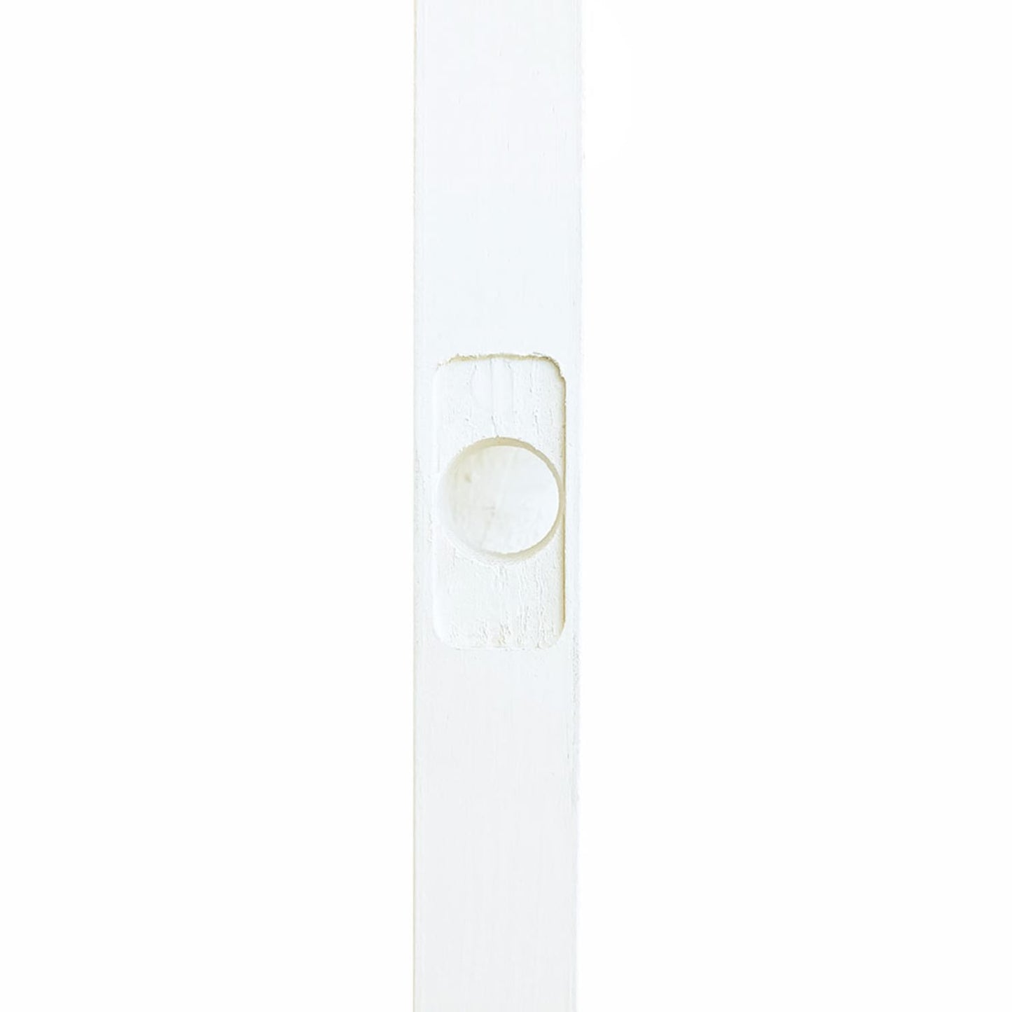 Slab 2-Panel Shaker White with Bore Hole Interior Door