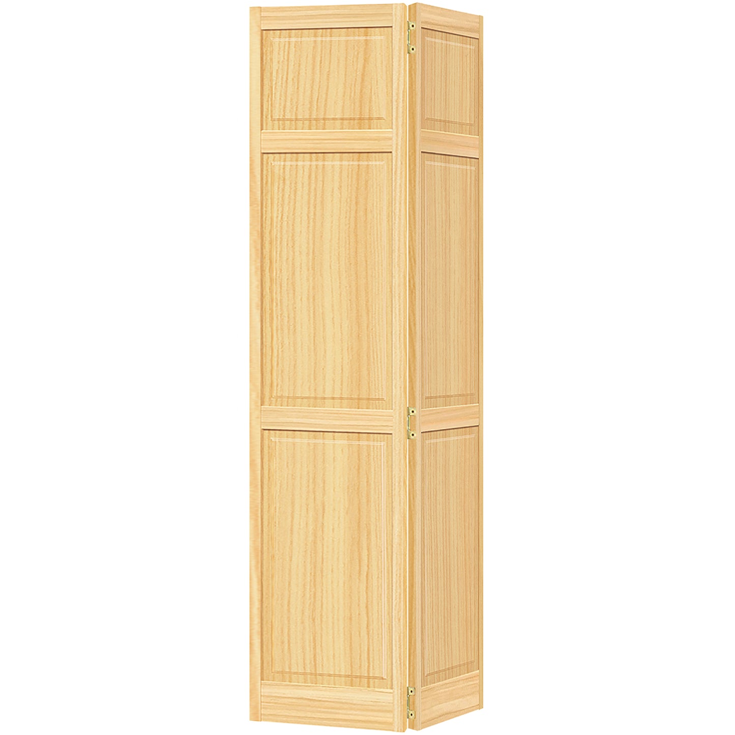Traditional 6 Panel Clear Solid Core Unfinished Wood Bi-fold Door