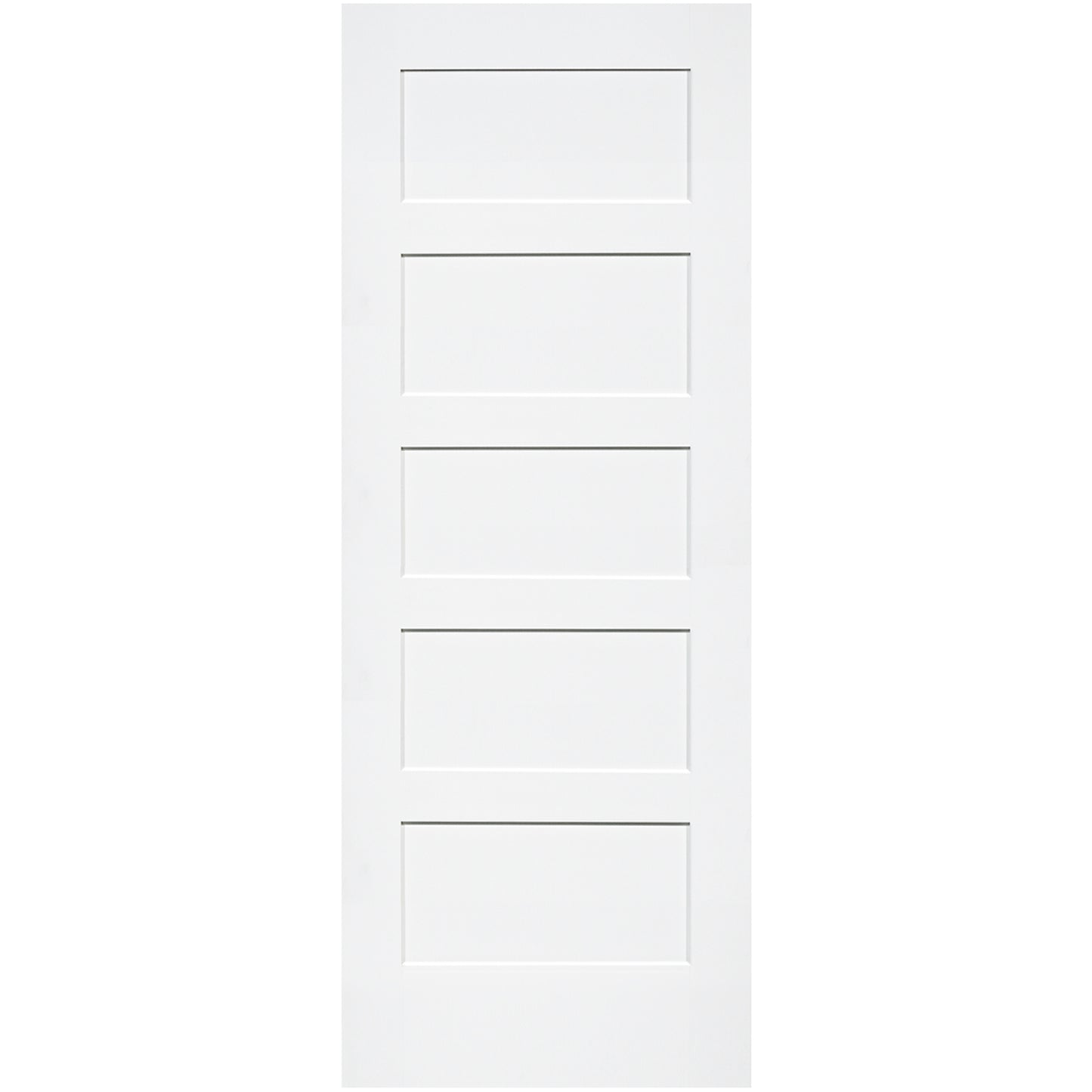 Shaker 5 Panel Solid Core White Interior Door Slab