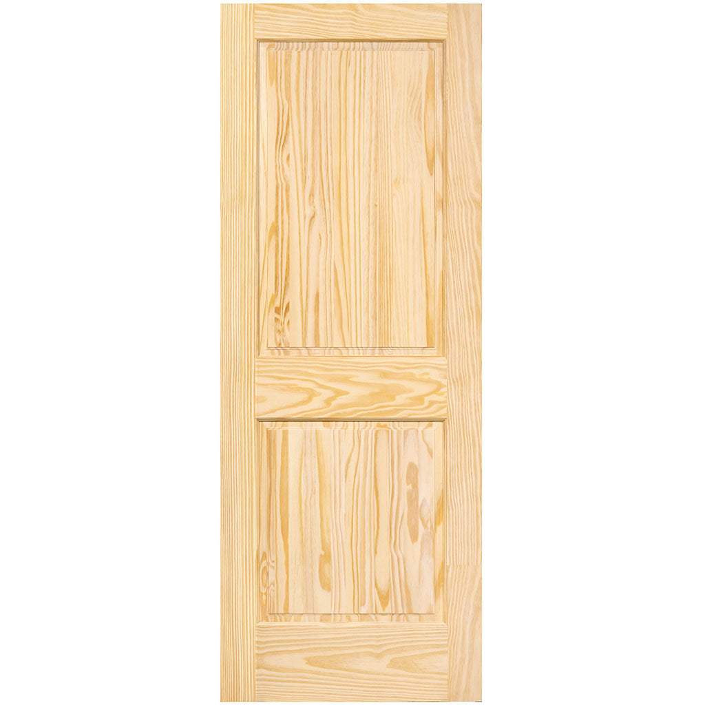 2-Panel Colonial Solid Pine Unfinished Interior Door Slab