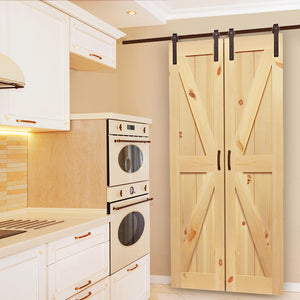 K Rail Knotty Pine Barn Doors