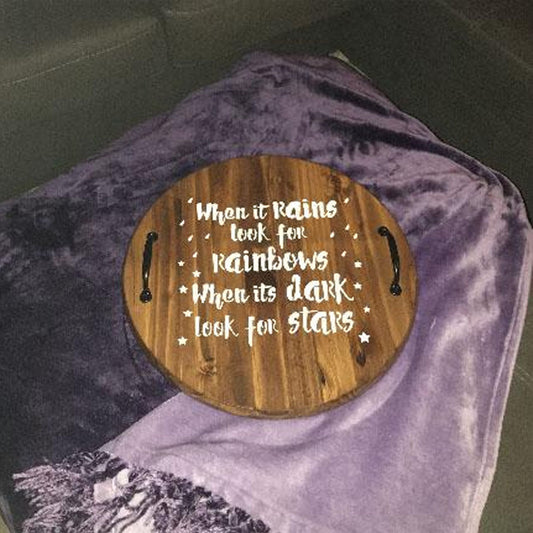 Customer Share - Pine Round Serving Tray