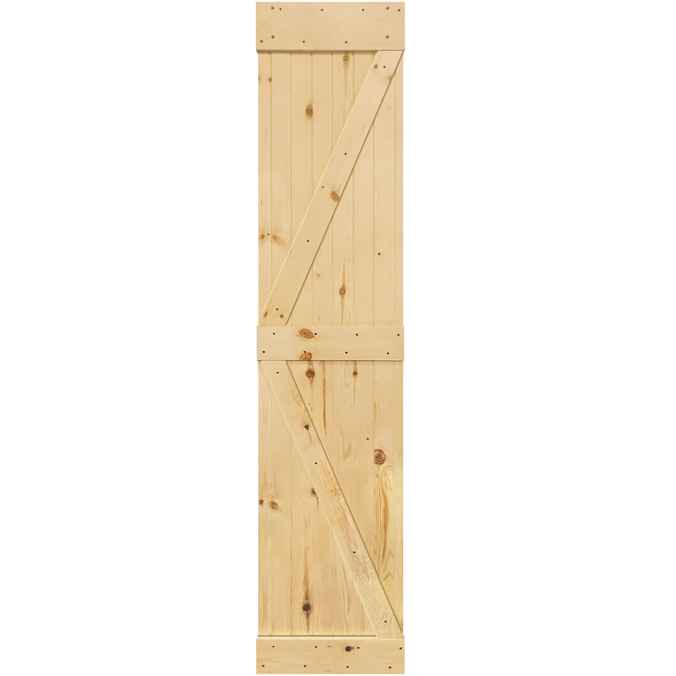 K-Bar Solid Pine Core Unfinished Interior Barn Door Slab DIY Kit