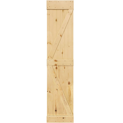 K-Bar Solid Pine Core Unfinished Interior Barn Door Slab DIY Kit