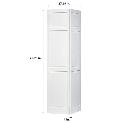Traditional 6 Panel White  Solid Pine Core Bi-fold Door