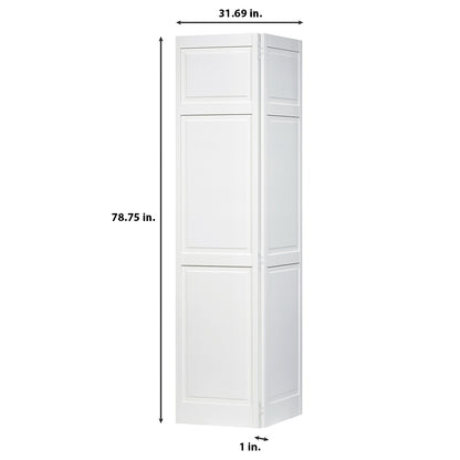 Traditional 6 Panel White  Solid Pine Core Bi-fold Door
