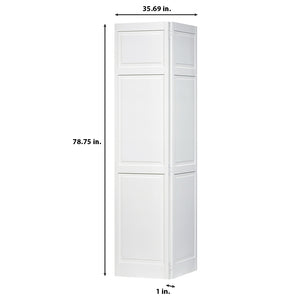 Traditional 6 Panel White  Solid Pine Core Bi-fold Door