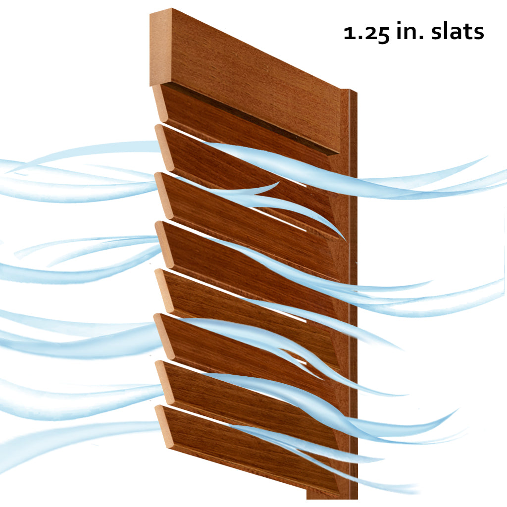 Traditional Louver Panel Solid Unfinished Pine Interior Door Slab
