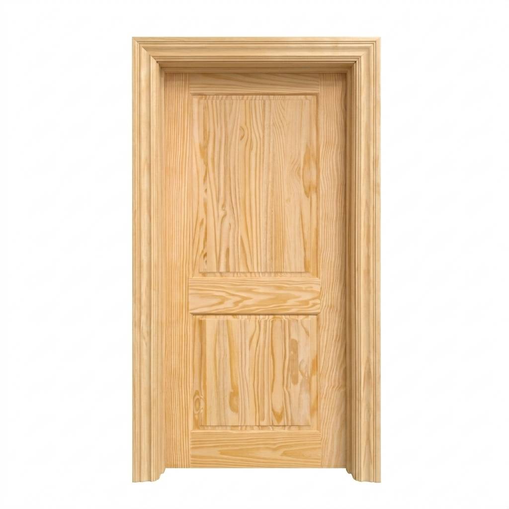 2-Panel Colonial Solid Pine Unfinished Interior Door Slab