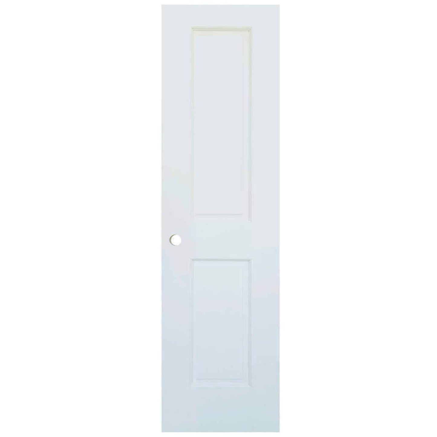 2-Panel Colonial White Interior Door Slab with Bore Hole