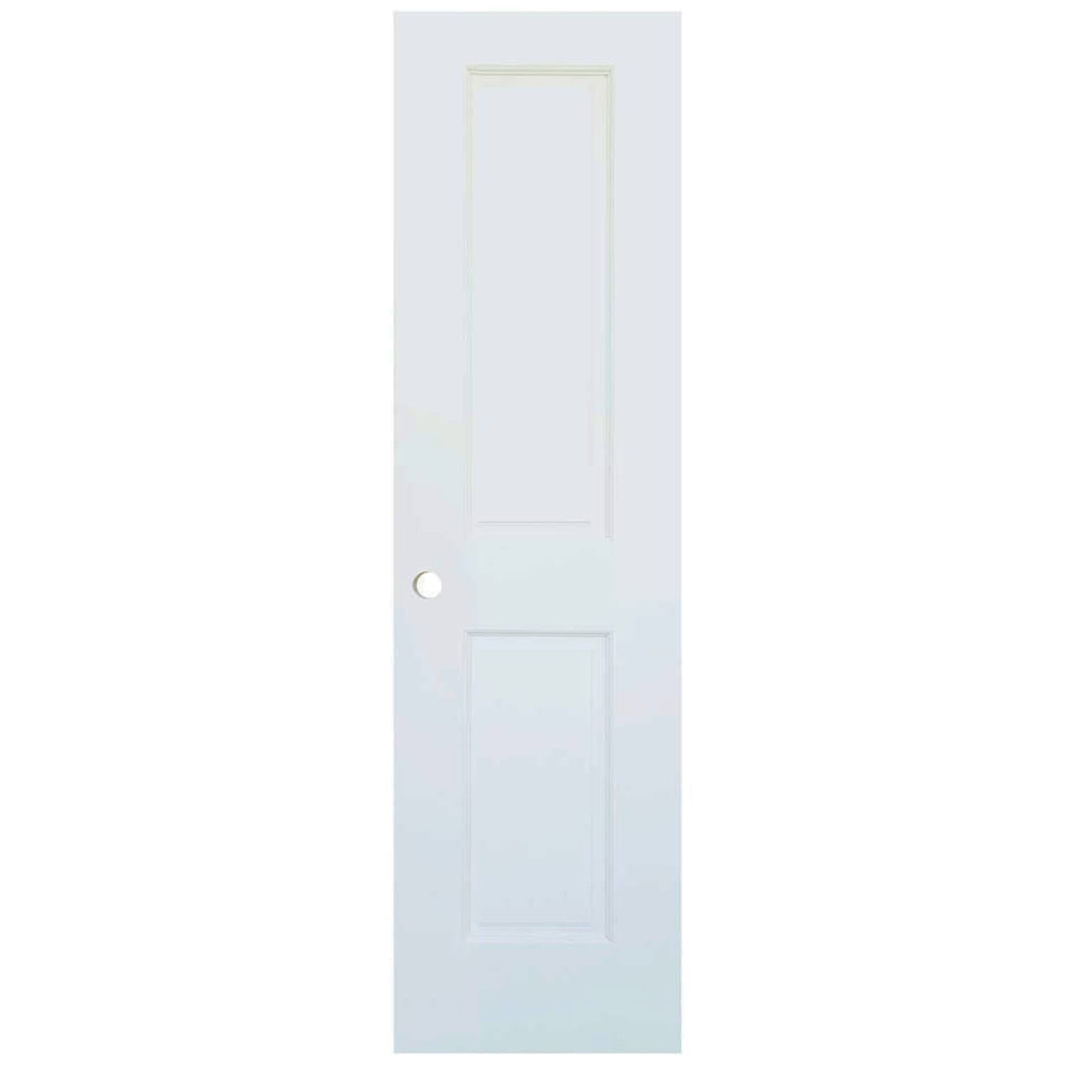 2-Panel Colonial White Interior Door Slab with Bore Hole