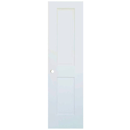 2-Panel Colonial White Interior Door Slab with Bore Hole