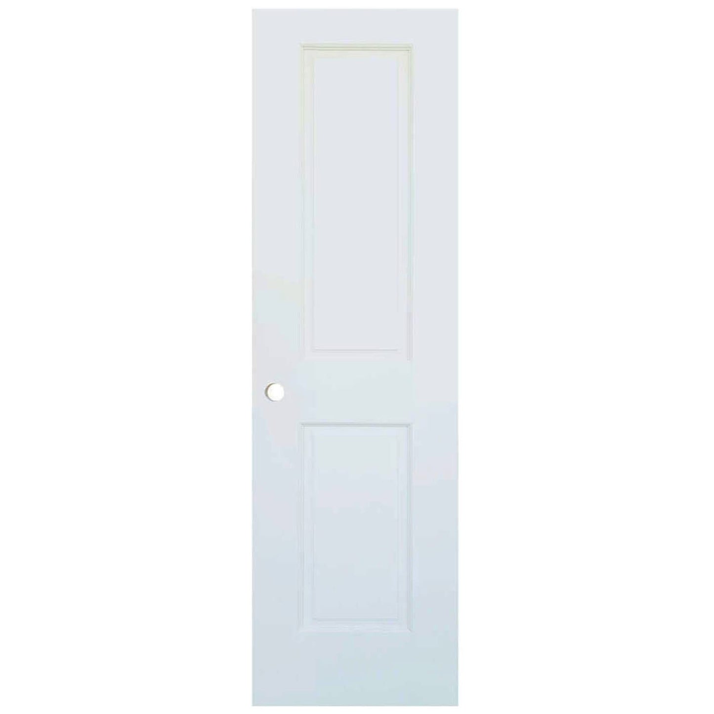 2-Panel Colonial White Interior Door Slab with Bore Hole