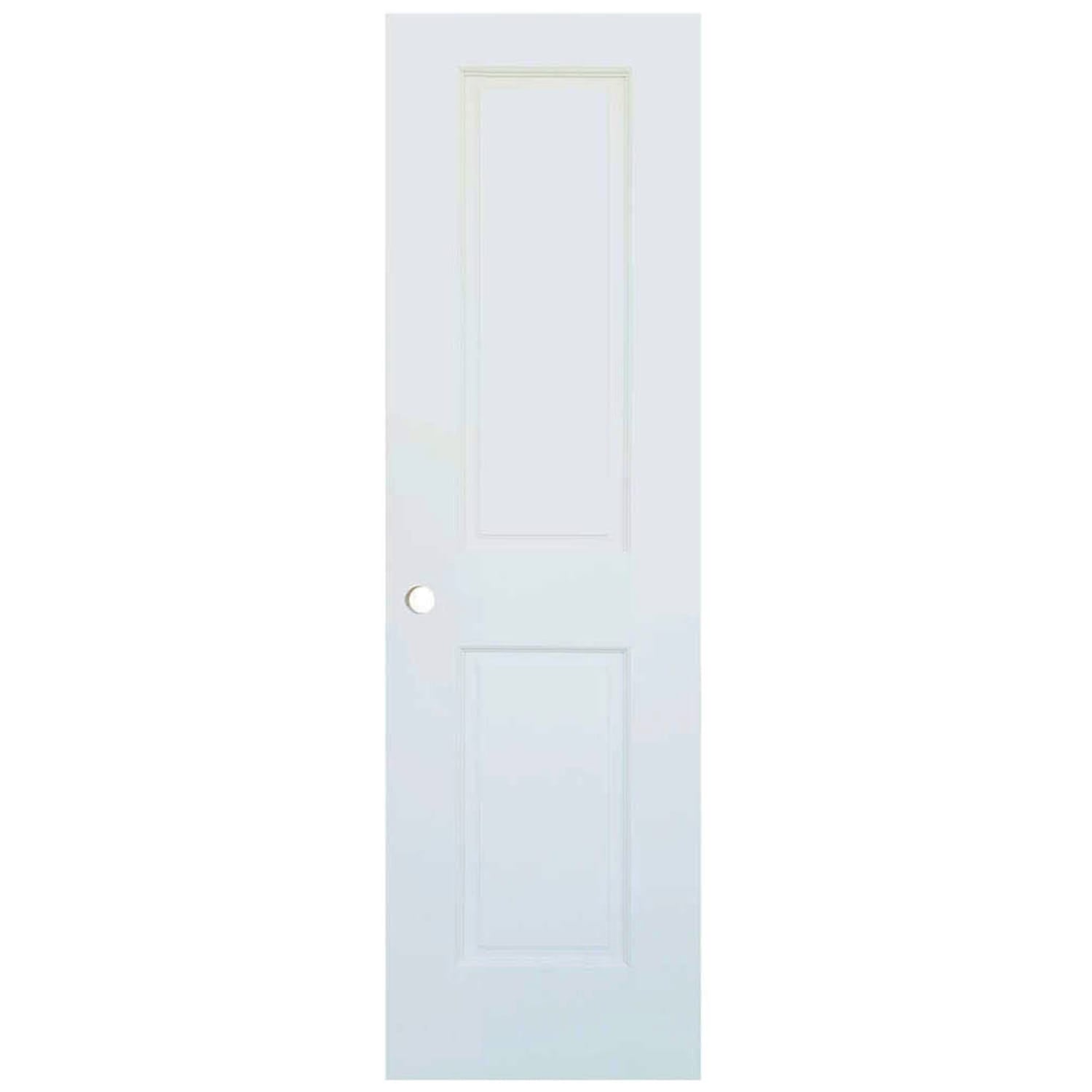 2-Panel Colonial White Interior Door Slab with Bore Hole