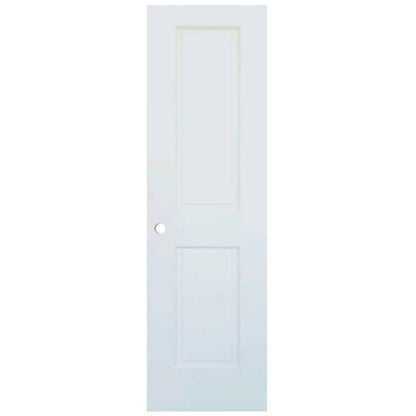 2-Panel Colonial White Interior Door Slab with Bore Hole