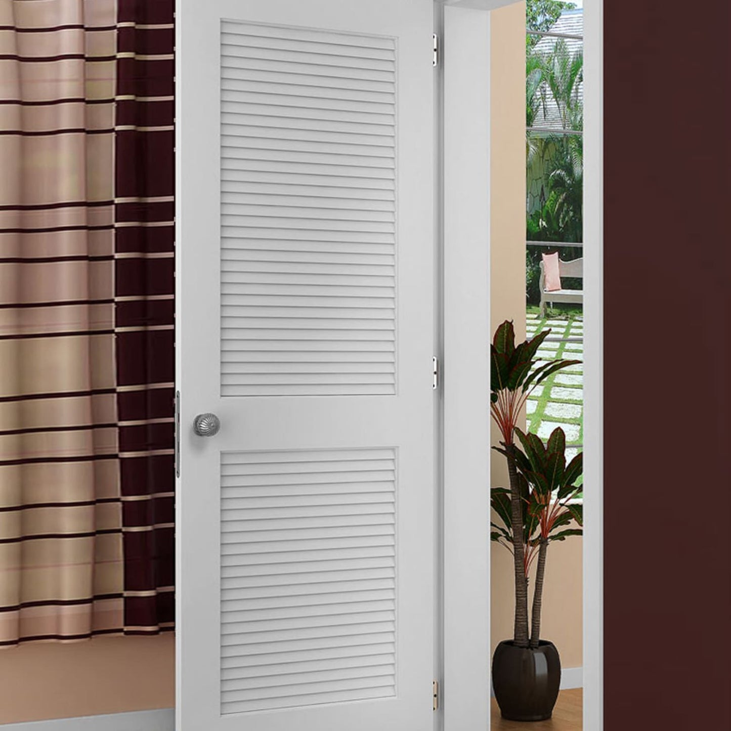 Traditional Louver Louver Solid Core White Interior Door Slab