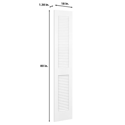 Traditional Louver Louver Solid Core White Interior Door Slab