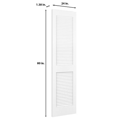 Traditional Louver Louver Solid Core White Interior Door Slab