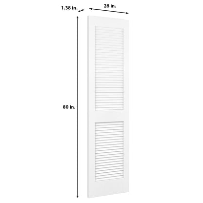 Traditional Louver Louver Solid Core White Interior Door Slab