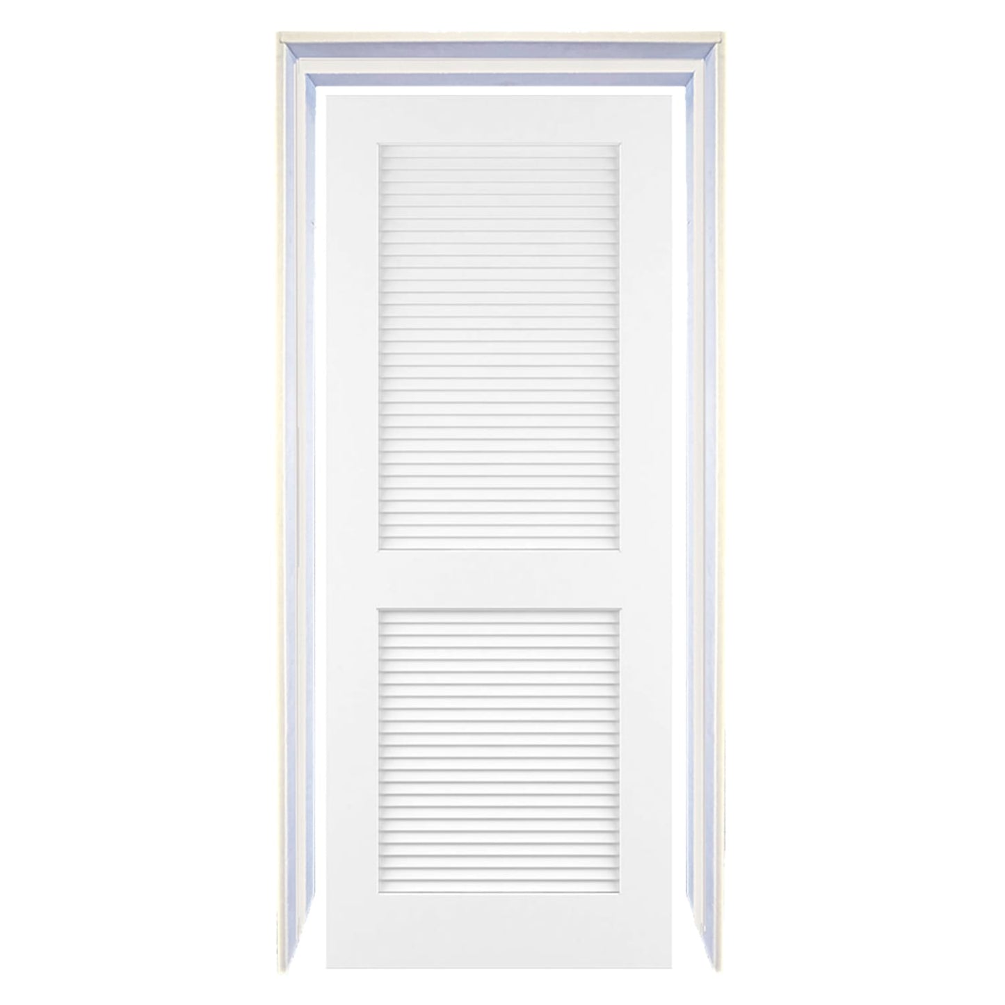 Traditional Louver Louver Solid Core White Interior Door Slab