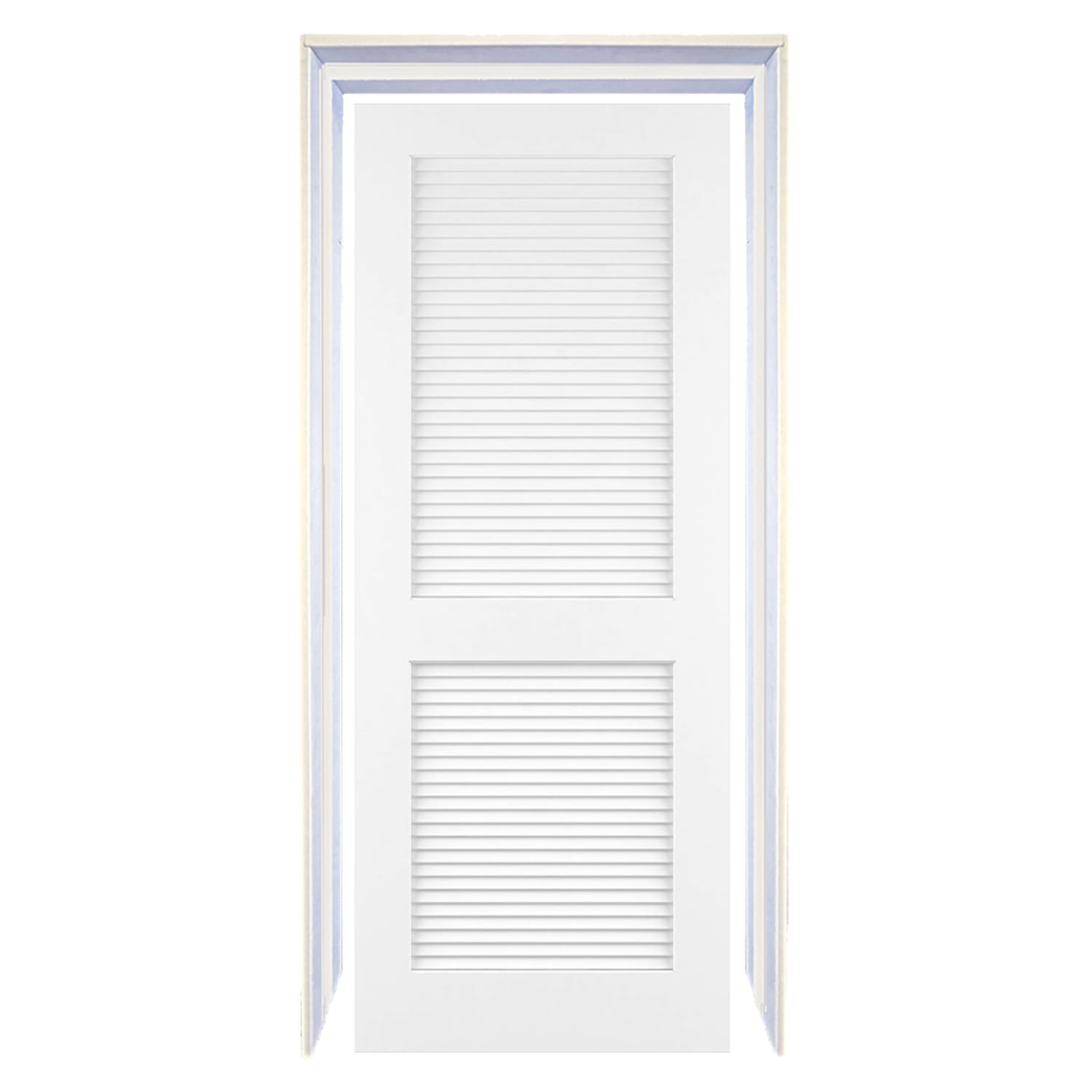 Traditional Louver Louver Solid Core White Interior Door Slab
