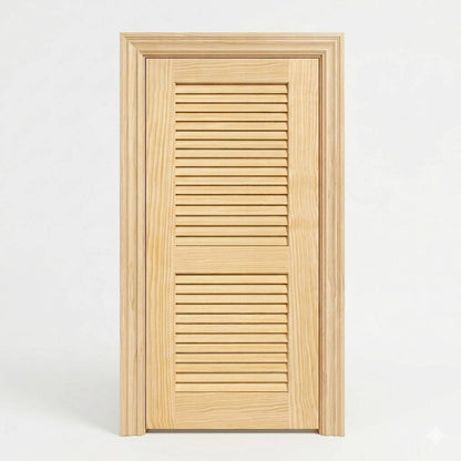 Plantation Louver Louver Solid Pine Unfinished Interior Door Slab