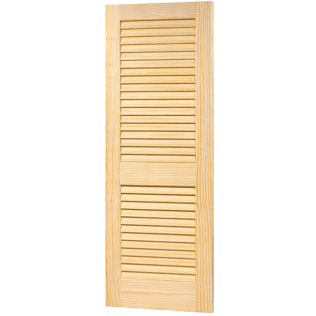 Plantation Louver Louver Solid Pine Unfinished Interior Door Slab