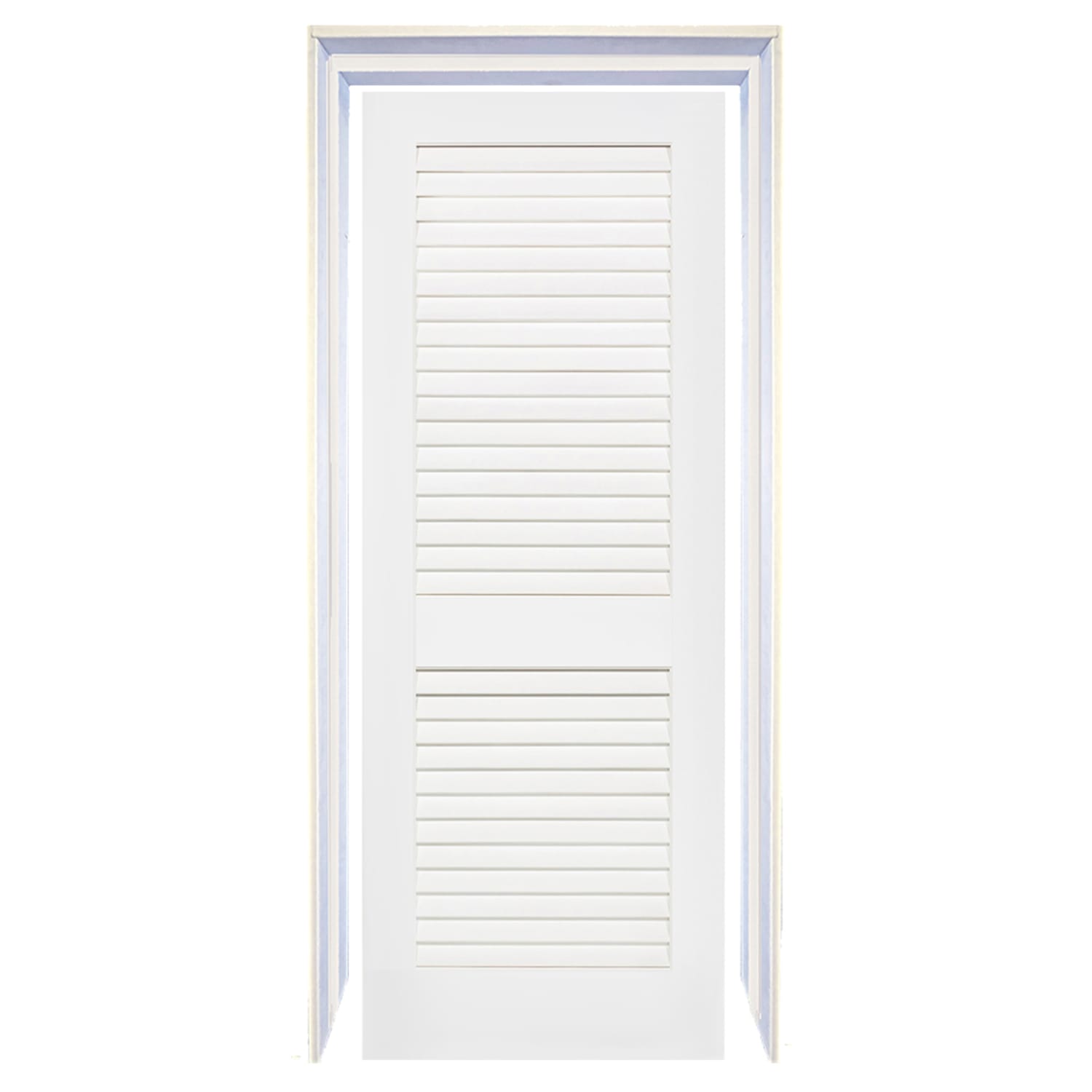 Plantation Louver Louver Solid Core White Interior Door Slab
