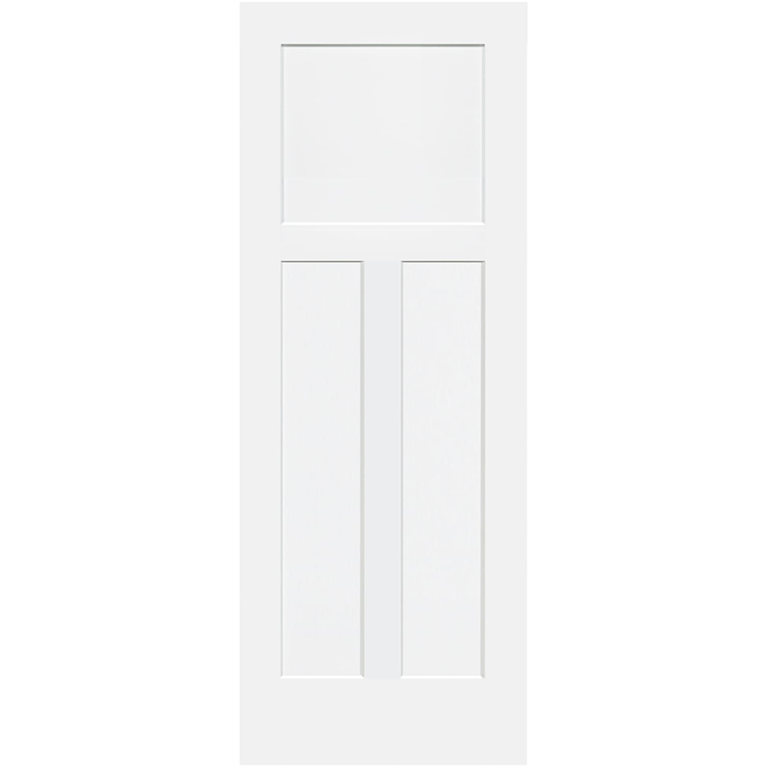 Shaker 1+2 Panel Solid Core White Interior Door Slab