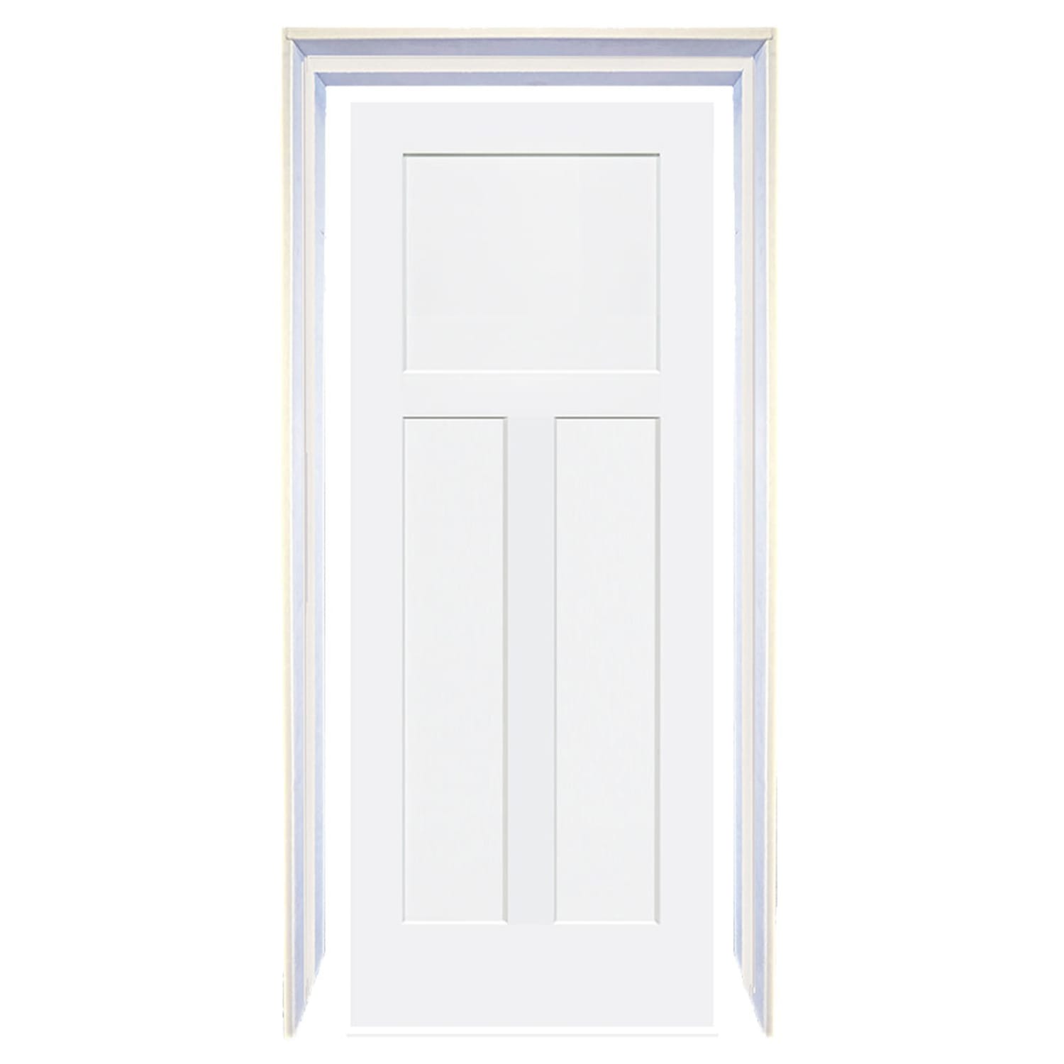 Shaker 1+2 Panel Solid Core White Interior Door Slab