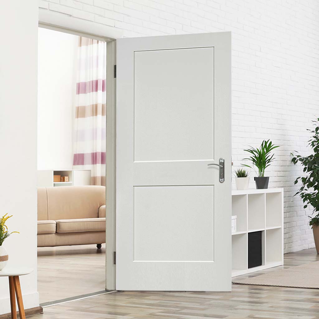 Shaker 2 Panel Solid Core White Interior Door Slab