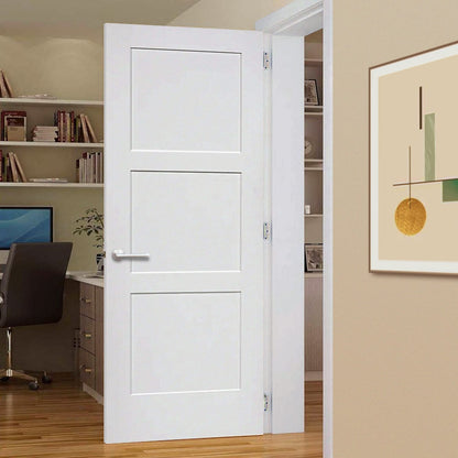 Shaker 3 Panel Solid Core White Interior Door Slab
