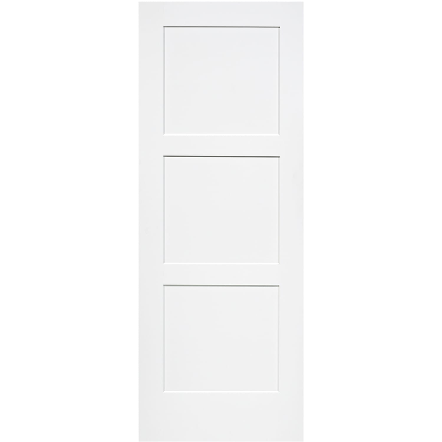 Shaker 3 Panel Solid Core White Interior Door Slab