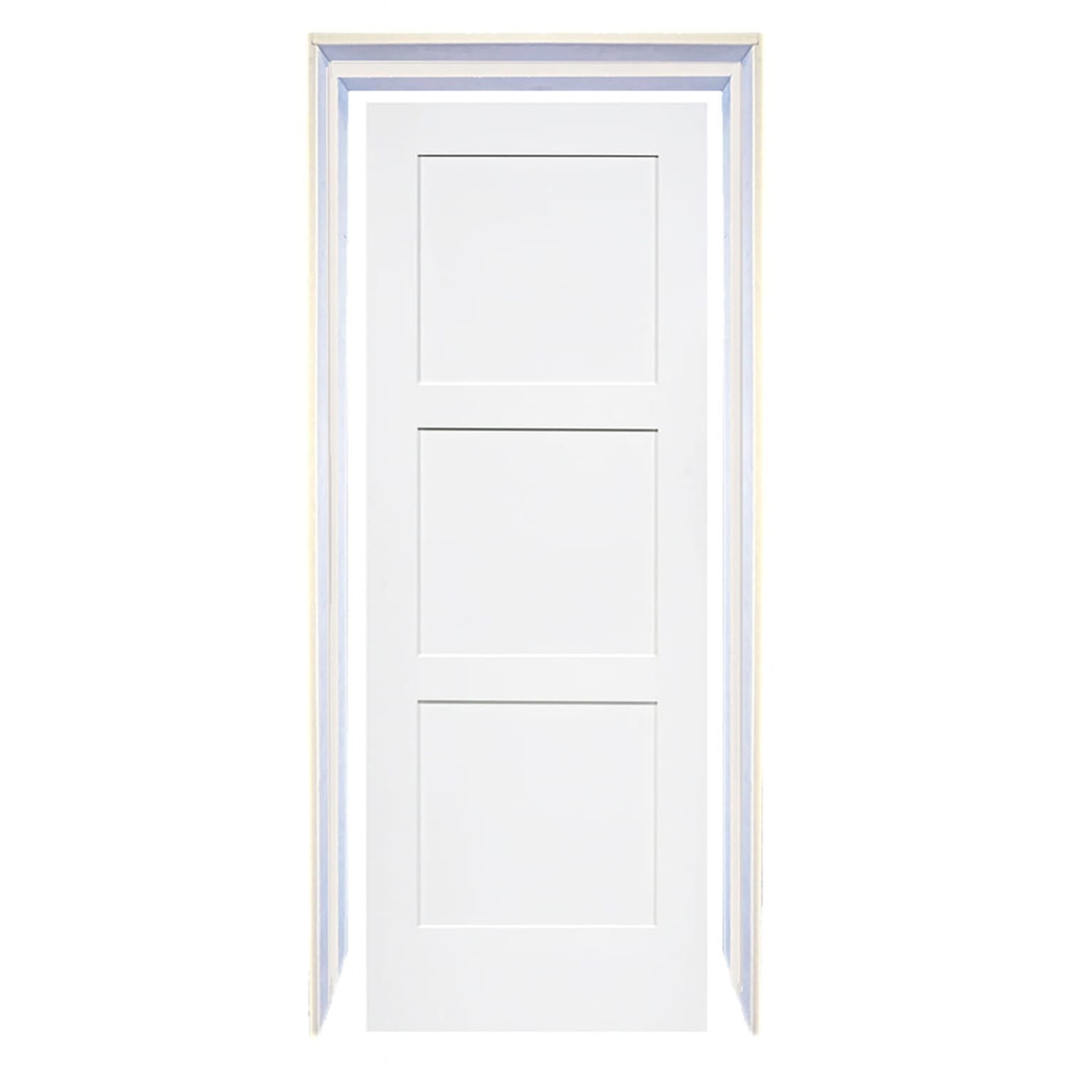 Shaker 3 Panel Solid Core White Interior Door Slab