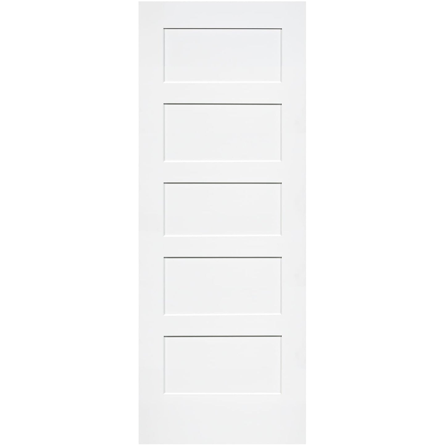 Shaker 5 Panel Solid Core White Interior Door Slab