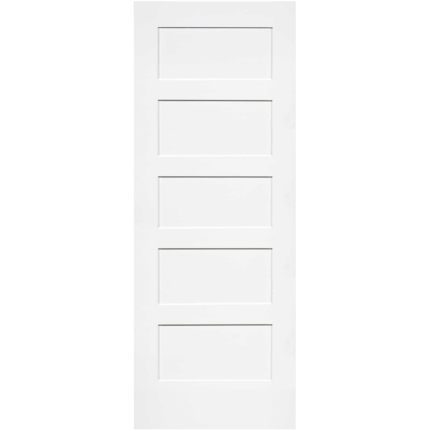 Shaker 5 Panel Solid Core White Interior Door Slab