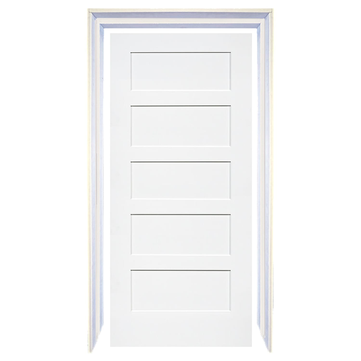 Shaker 5 Panel Solid Core White Interior Door Slab