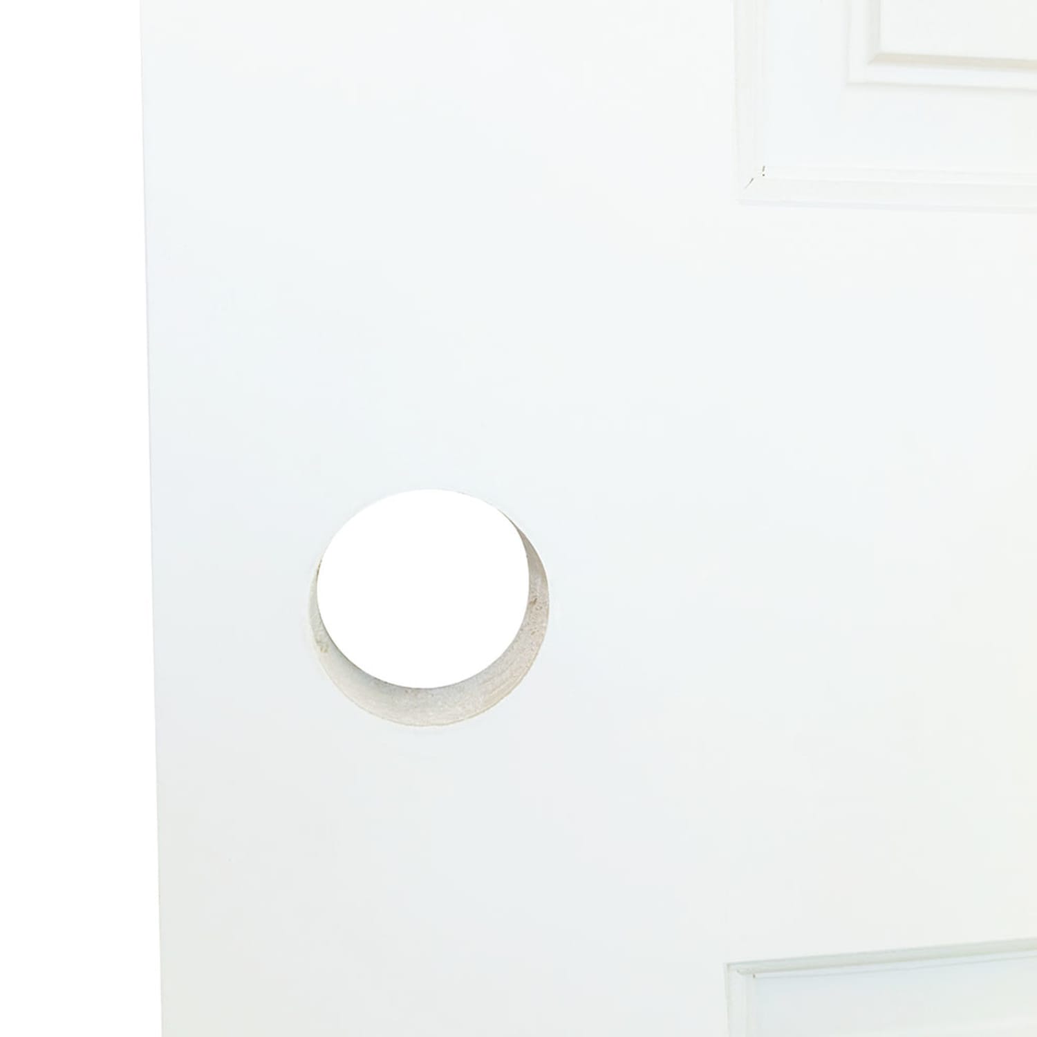 2-Panel Colonial White Interior Door Slab with Bore Hole