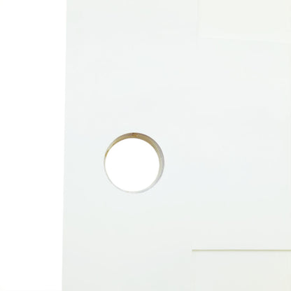 Slab 2-Panel Shaker White with Bore Hole Interior Door
