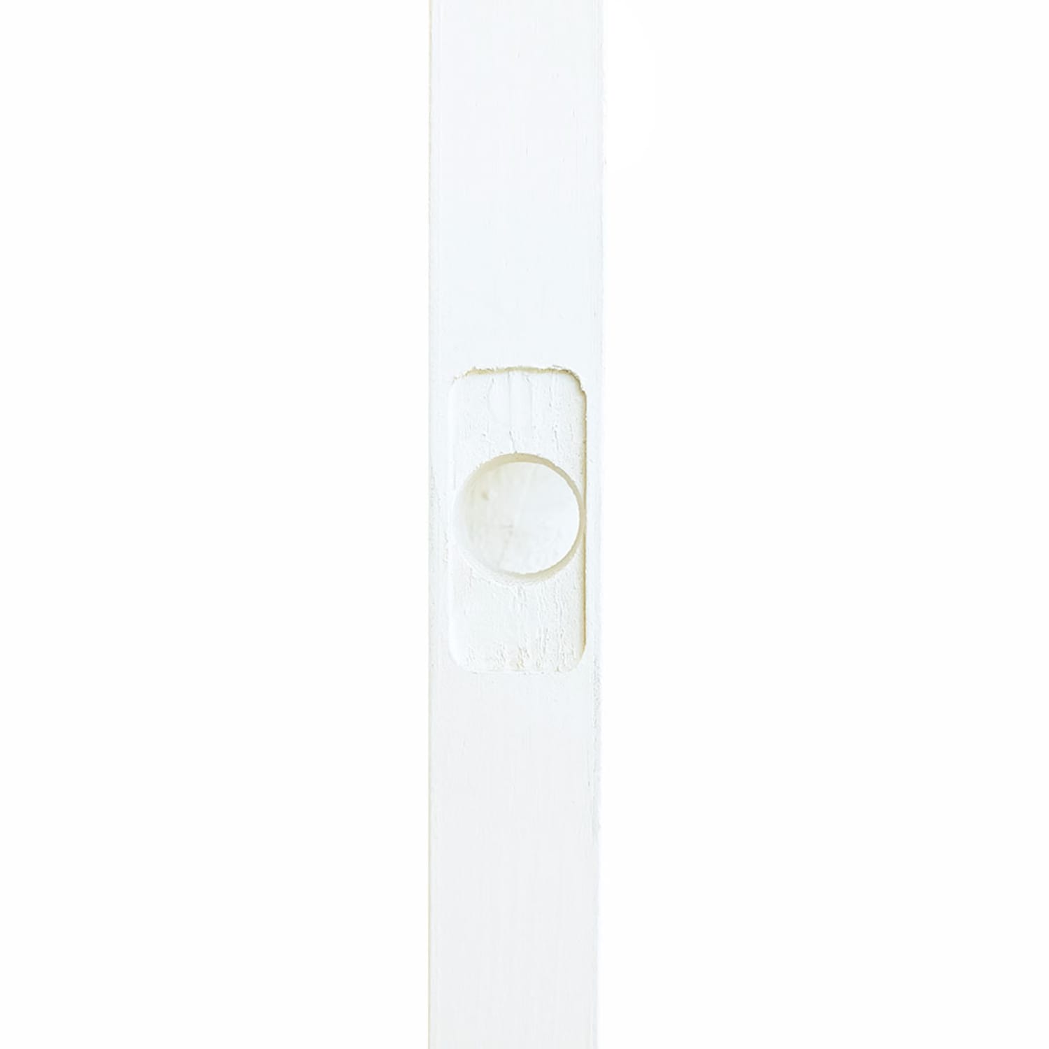 Slab 2-Panel Shaker White with Bore Hole Interior Door