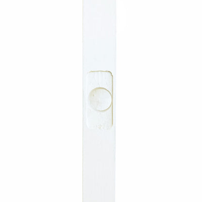 Slab 2-Panel Shaker White with Bore Hole Interior Door