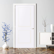 2-Panel Colonial White Interior Door Slab with Bore Hole