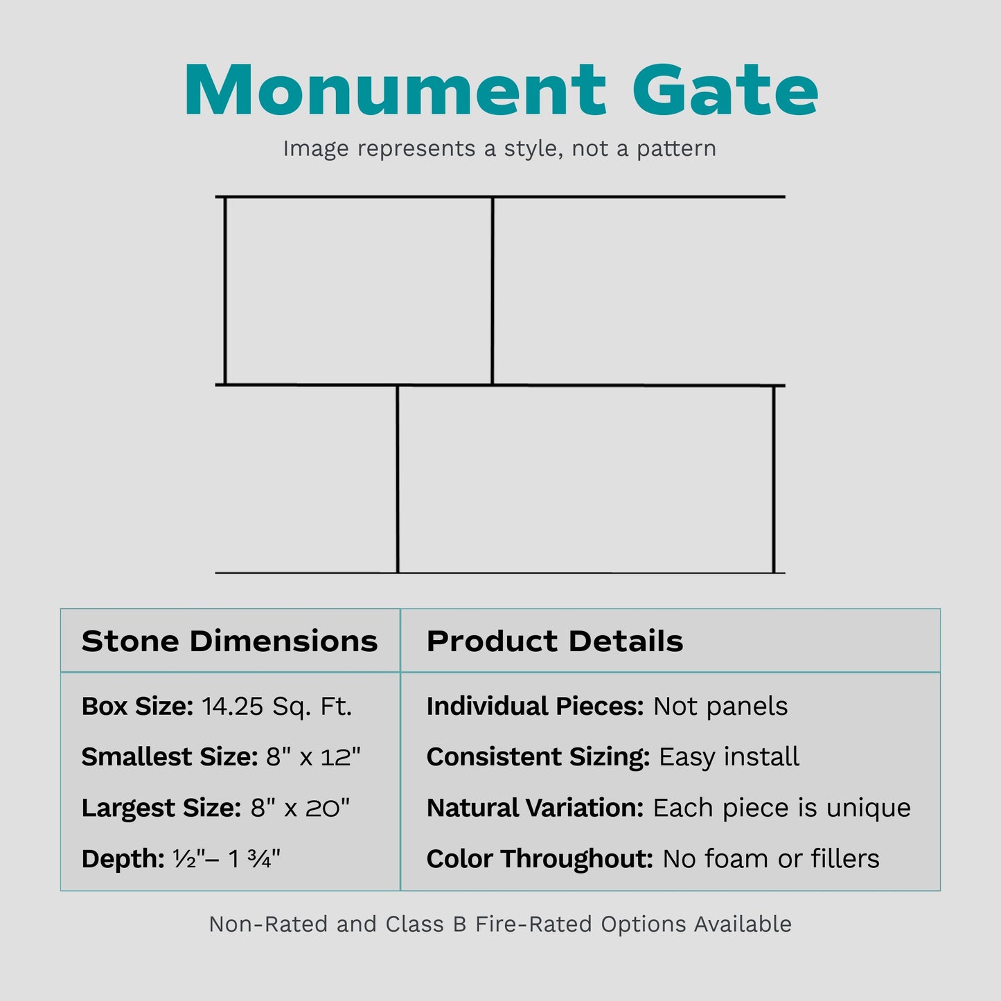 Evolve Stone Monument Gate Stone Veneer (20.25 sq. ft. per box)