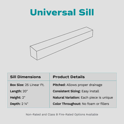 Evolve Stone Universal Sill Stone Veneer (25 lineal ft. per box)